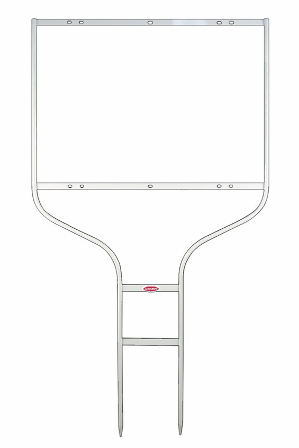 Real Estate Round Rod Sign Frame,  18h x 24w - White